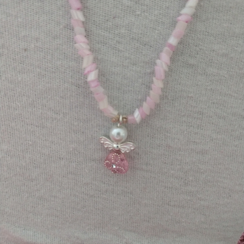 😀 NECKLACE HANDMADE ANGEL 19" New Girl’s
